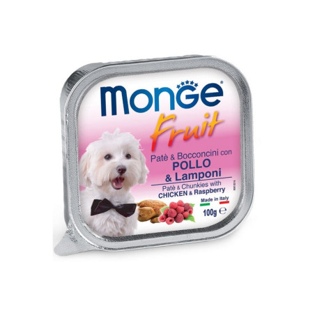 MONGE FRUIT dog CHIC/RASPBER. gr 100